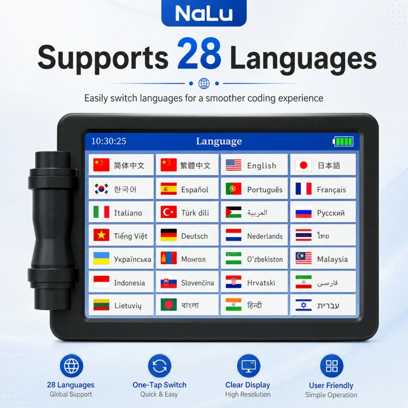 Handheld Inkjet Printer Portable Date Coding Machine QR Barcode Batch Number Logo Expiry Date Text Printing Machine 28 Languages