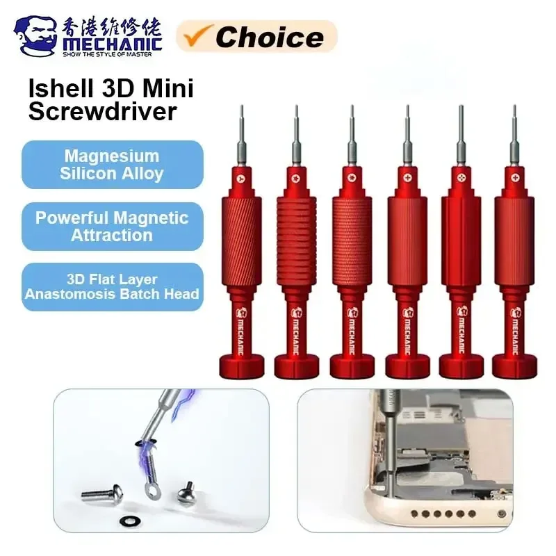 

MECHANIC iShell 3D Screwdriver Max 6 In 1 For iPhone Laptap Watch And Glasses Repair With Magnetic Screwdriver Set Repair Tools