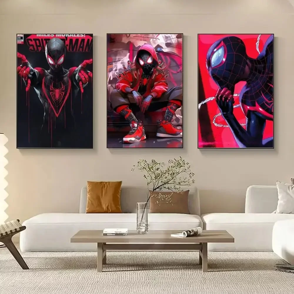 Spider-Man Miles Morales Spiderman Poster Canvas Painting Print Home Living Room Bedroom Entrance Bar Cafe Art Painting Decor