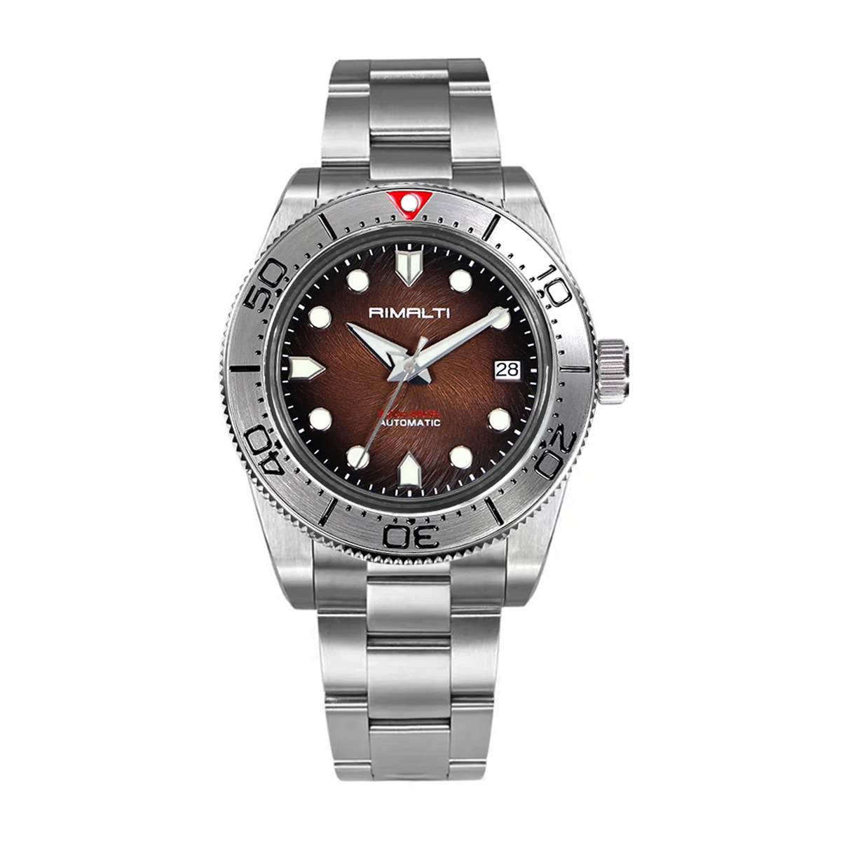 

RMALTI GMT Sport Watch Stainless Steel SS Bezel Men's Dive Watch 38.5mm Luxury Men Waterproof Automatic Mechanical 10ATM BGW9