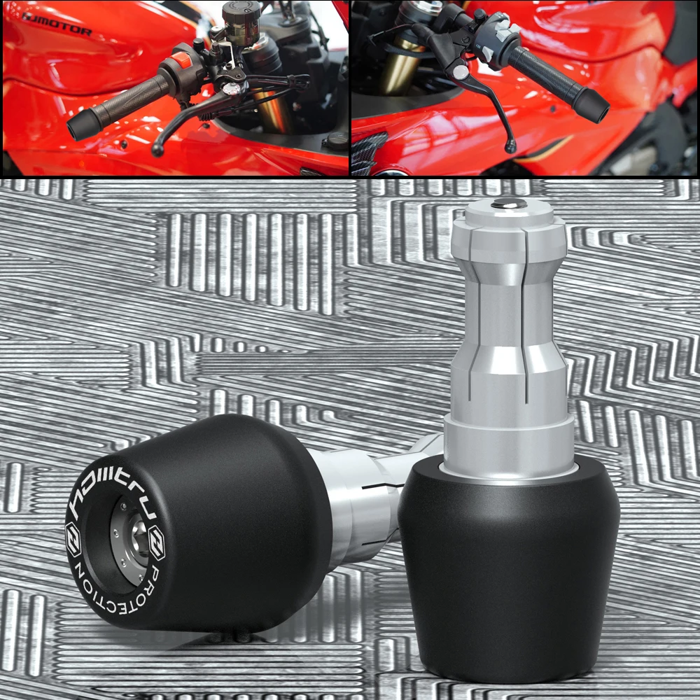 

For Ducati Monster 400 600 620 750 800 S2R800 2000-2008 Motorcycle Handlebar Grips Cap Hand Bar Ends Handle Plug Cover