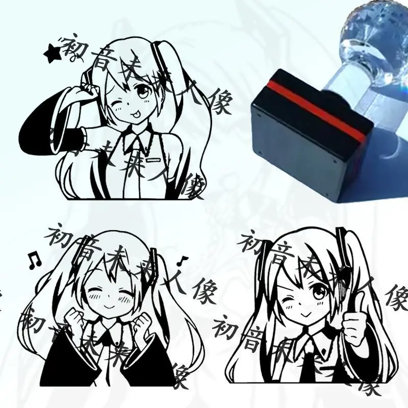 Hatsune Miku cartoon seal classic cute avatar character expression cartoon photosensitive seal student gift hobby collection