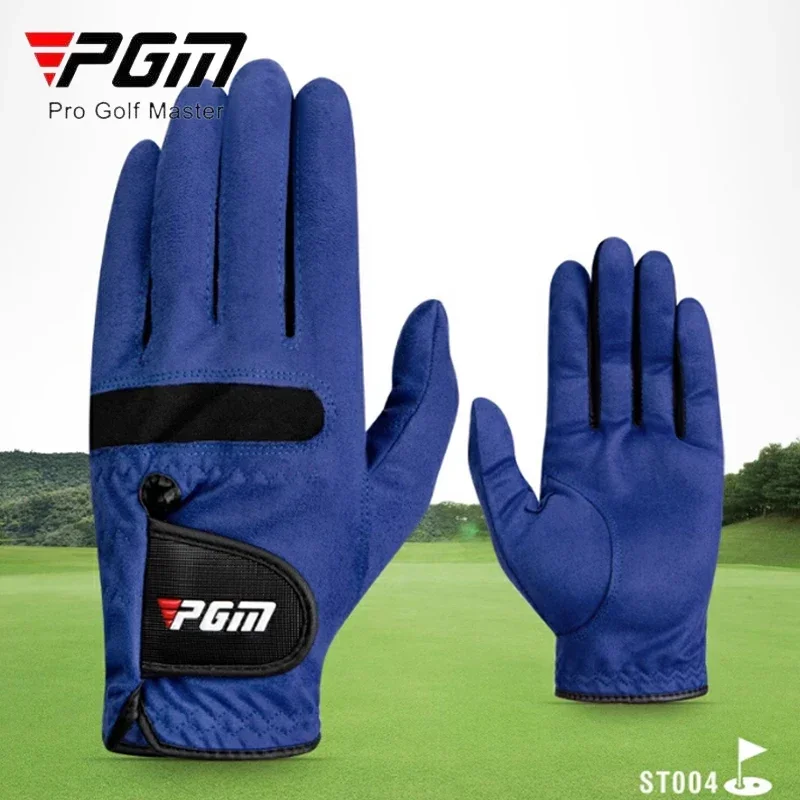 PGM 1 Pcs Men Microfiber Non-slip Golf Gloves Male Breathable Left Right Hand Mittens Men Elastic Wear Resistant Sport Gloves