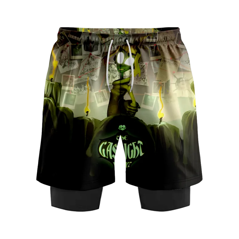 

The Gaslight District Merch Print Поддельные две шорты Косплей Женщины Мужчины Мода Повседневная уличная одежда