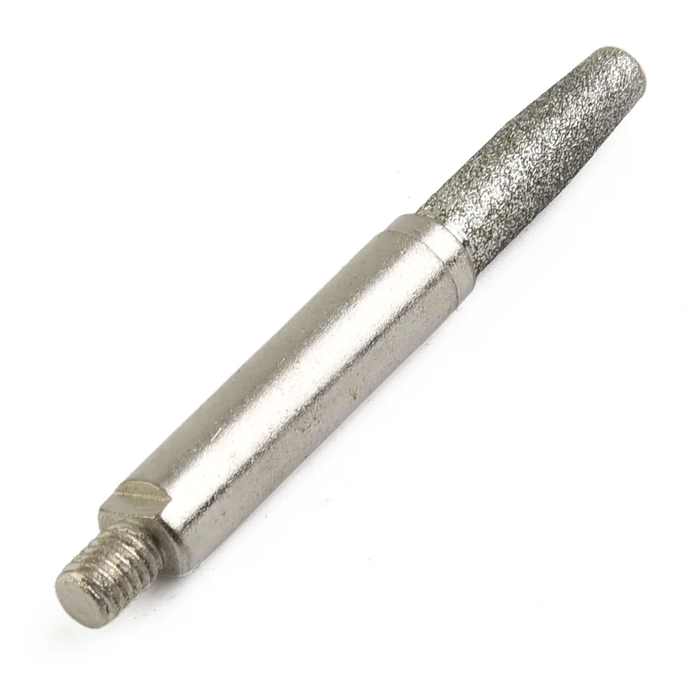 4/5/6mm Chainsaw Sharpener Grinding Head Diamond Coated Cylindrical Burr Stone Carving Grinding Tool Abrasive Tools