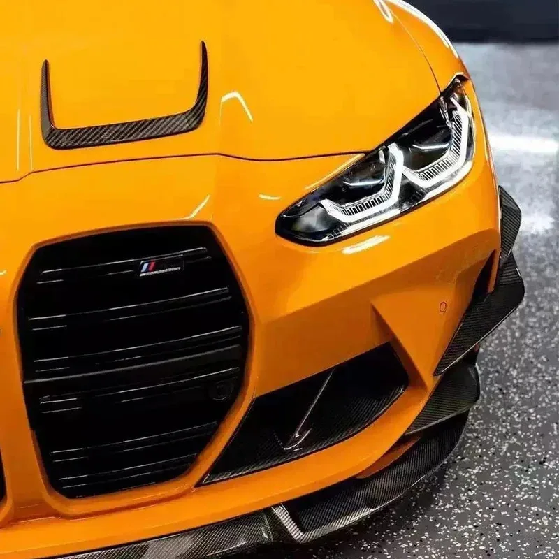 

For BMW M3 G80 M4 G82 G83 Carbon Fiber Car Front Bumper Wind knife Splitter Spoiler Canard Air Knife Surround Trim VS Style