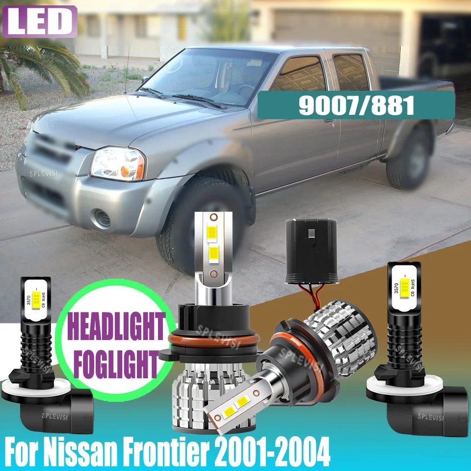 

Efficient Heat Dissipation LED Combo Foglight Headlight Kit Halogen Replace Same Size For Nissan Frontier 2001 2002 2003 2004