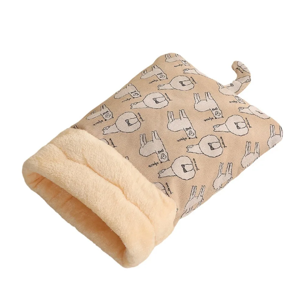

Cute Cat Sleeping Bag Thickened Cartoon Cat Cave Bed Winter Warm Pocket Type Pet Snuggle Sack Pet Supplies