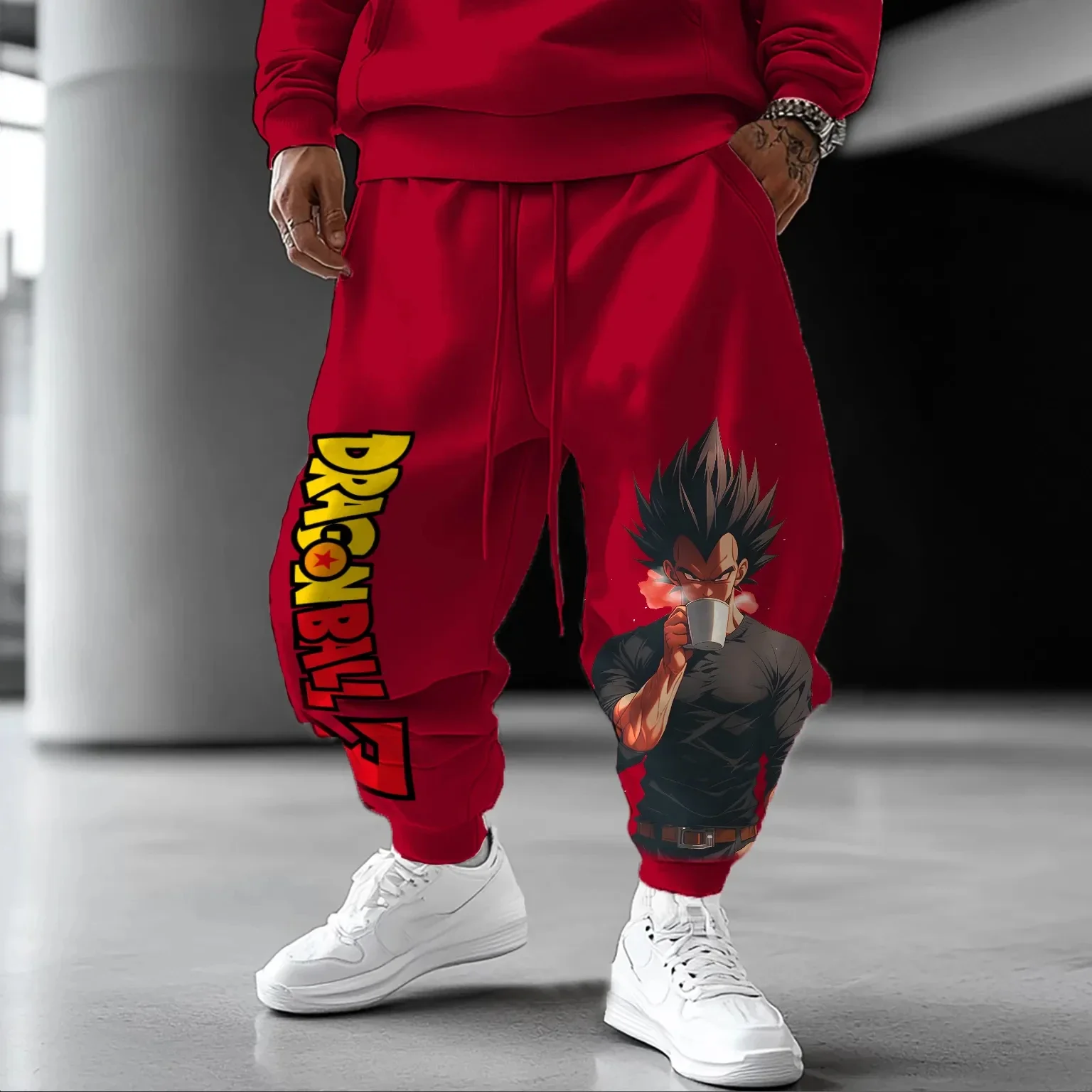 

Spring, Autumn and Winter Casual Pants for Men, Dragon Ball Co-branded Anime-related Teenagers Loose Tight-fitting Sports Pants