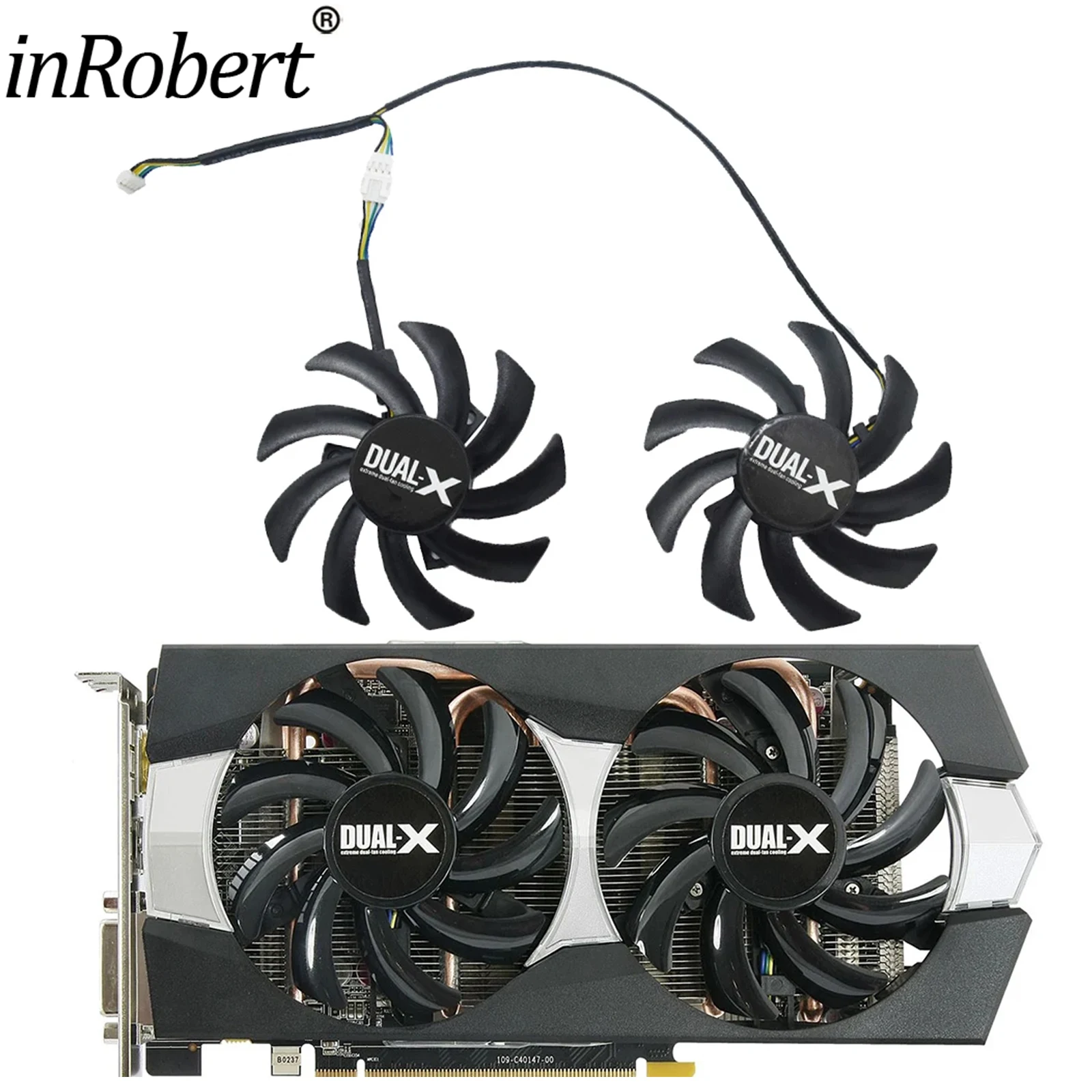 2PCS/lot 85mm FD7010H12S Dual Cooler Fan Replace For Sapphire R9 270 280X HD7870 HD7950 HD7850 HD6850 Graphics Card Cooling Fans