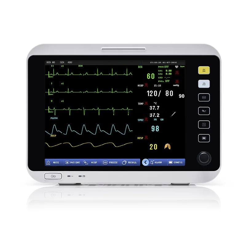 

Customized Pomath JZ-YPM8000C Medical Multi-parameter ECG Heart Rate Oxygen Pet Temperature Detector CE