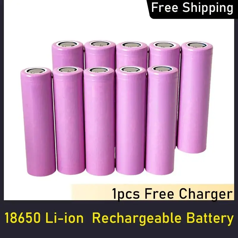 Battery INR18650 3500mAh Li-ion 3.7v Rechargable Battery Lithium Battery Batteries with free Charger for Digital Camera