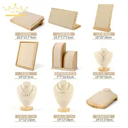Solid Wood Jewelry Display Rack Jewelry Counter Window Image Display Props Necklace Earrings Display Seat Ring Jewelry Rack
