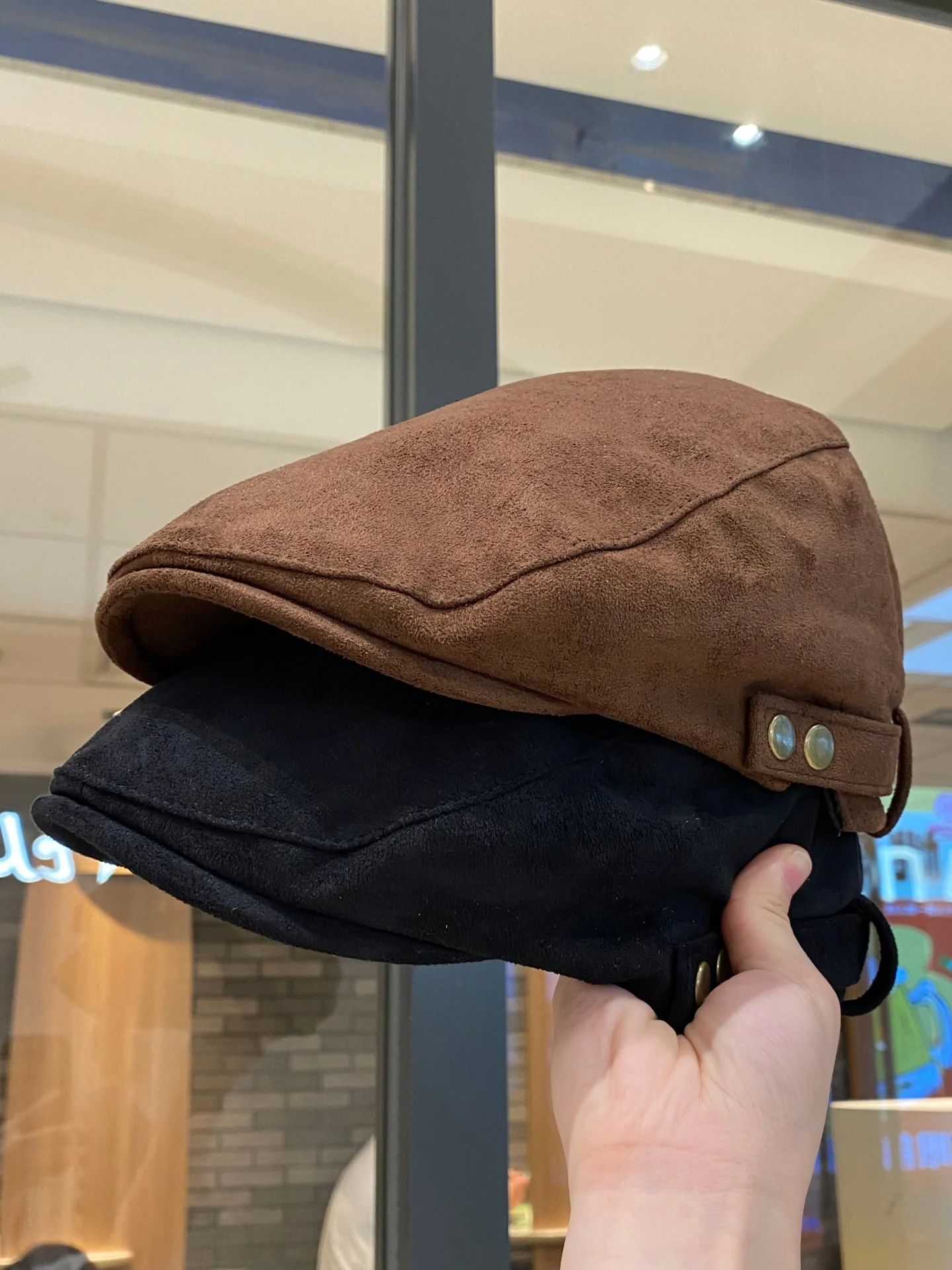 2026-new-suede-forward-cap-women's-british-retro-large-head-size-beret-hat-small-fashion-versatile-painter-hat-adjustable-buckle