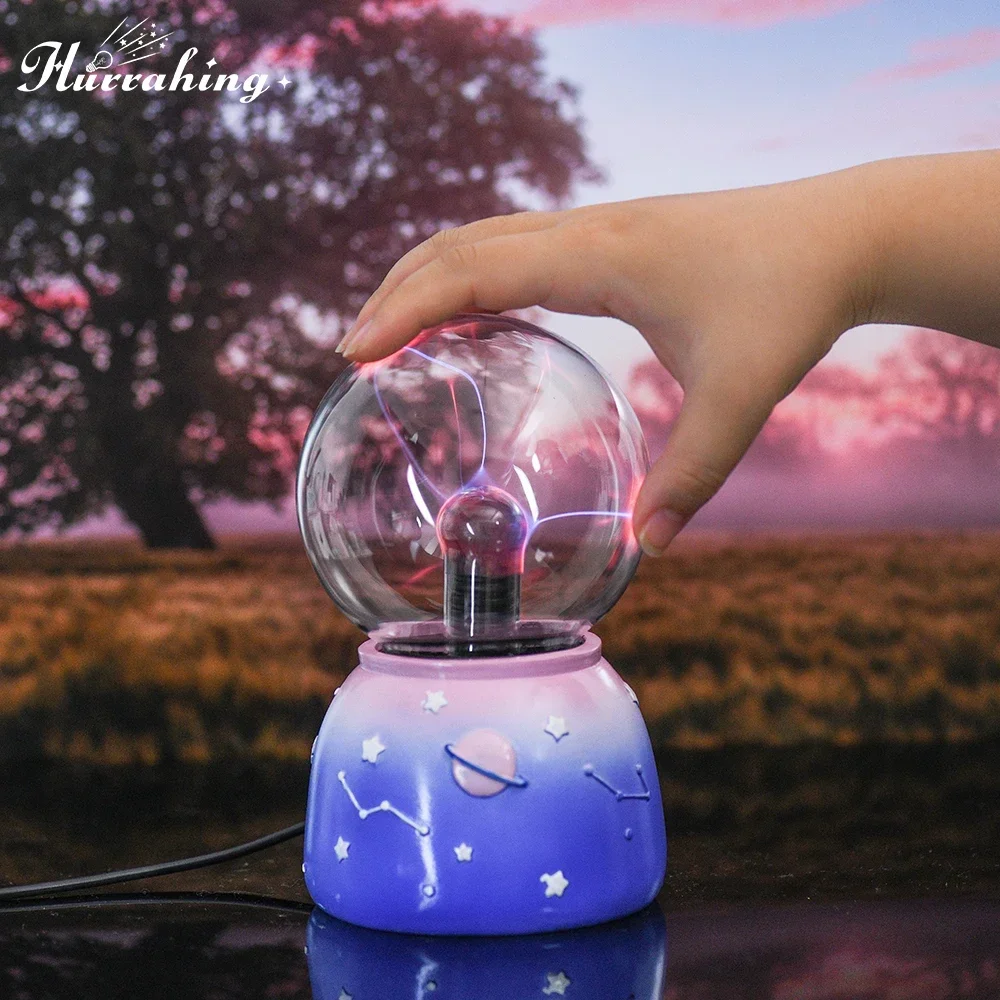 Hurrahing Planet Cup Plasma Lamp 4-Inch Atmosphere Night Light Desktop Decor Halloween Gift Sale