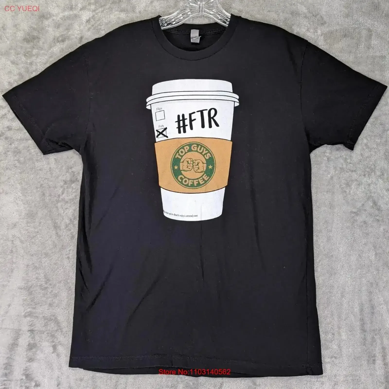 FTR Top Guys Coffee Cup All Elite Wrestling T Shirt Size Medium Pro vintage Washed Soft Slightly designer clothes streetwear