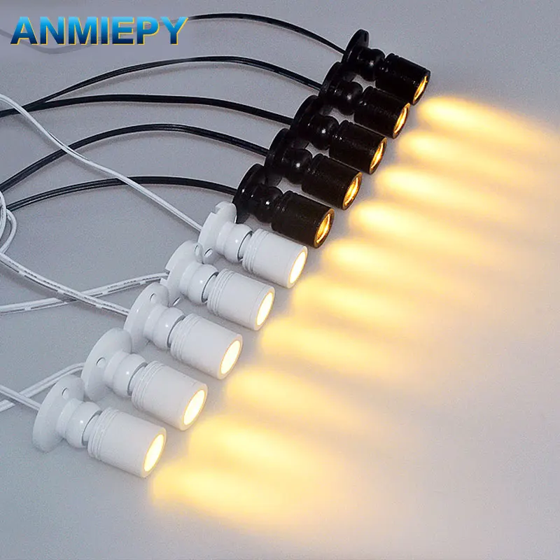 LED Spot Light a Set Mini Lamp Long Cord for Model Display 3V 2W 3W Counter Wine Cabinet Garage Kit Exhibition Case Shelf