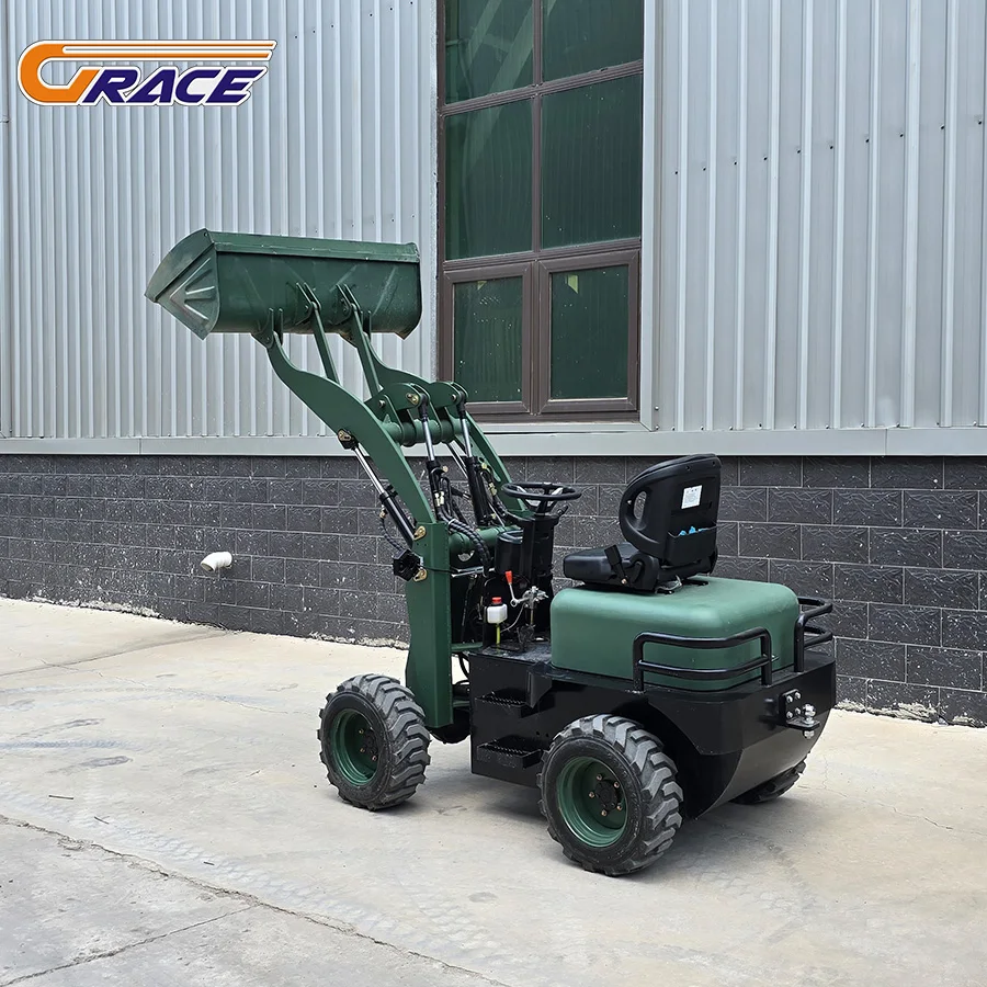 الجملة جرافة انزلاقية صغيرة مع 4 في 1 وكيل توظيف دلو Minicargador كفاءة تشغيل عالية جرافة انزلاقية التوجيه