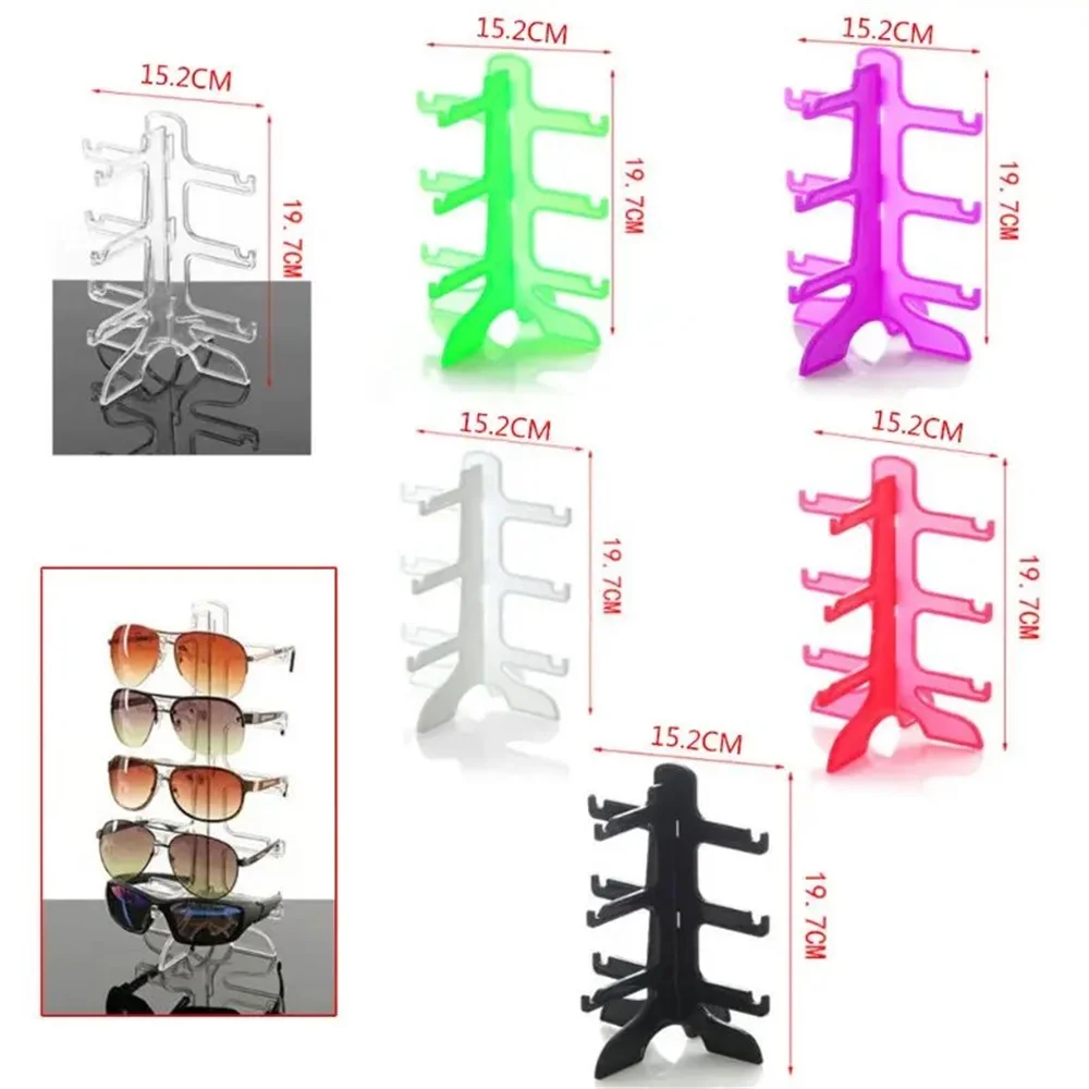 4 Layers Plastic Sunglasses Show Rack Holders Display Stand Storage Holder Glasses Shelf Home Organizer Space Saving Shelf