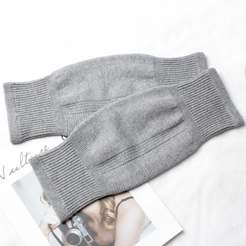 Calentadores térmicos de rodilla de cachemira tejidos calibre 12