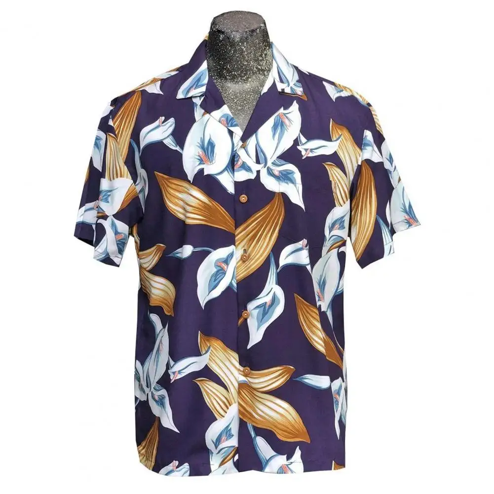 Camisa de algodón con estampado Hawaiano para hombre, camisa de manga corta con absorción de sudor, ropa informal de verano, regalo de cumpleaños, S-4XL