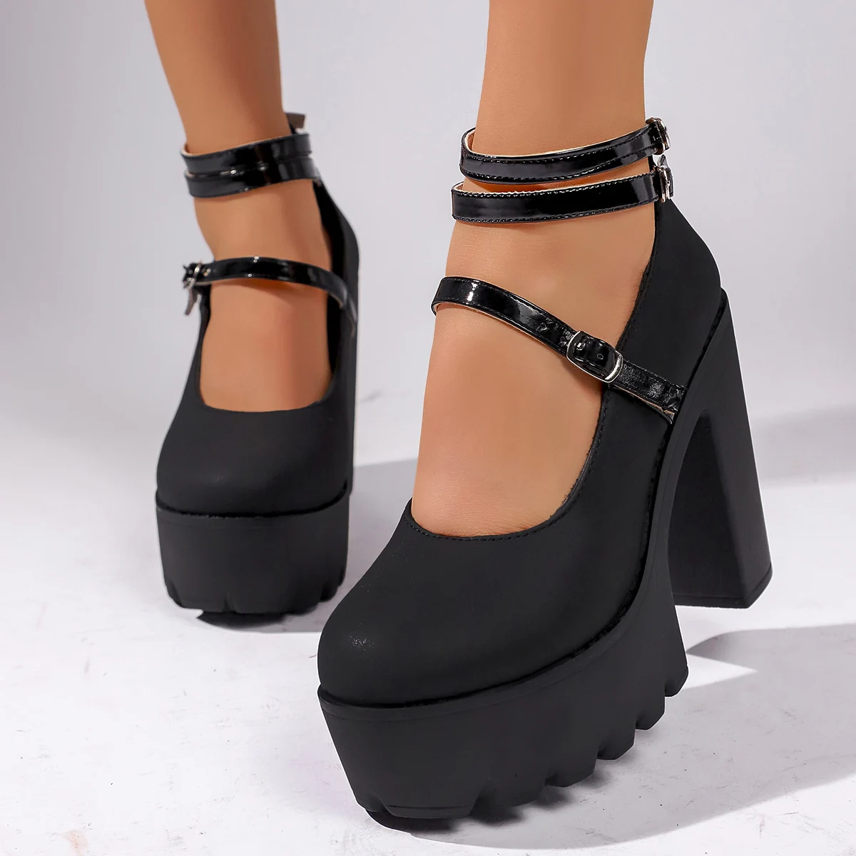 High Heels Damen Mary Janes Schuhe Frauen Plateau Mode Sandalen Sommer Neue Kleider-Lolita-Schuhe Chunky Pumps Zapatos Mujer – Detail 15