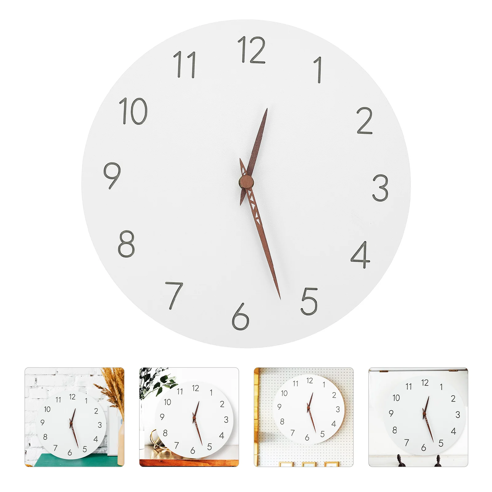 

Wall Mounted Round Quartz Clock High Grade Material Easy Install Living Room Bedroom Office Decor Modern Decorative