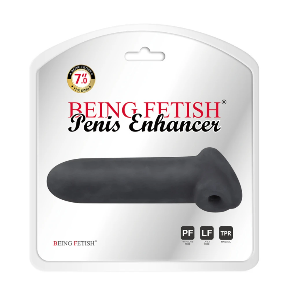 Super Soft Penis Sleeve 16cm Thickened Penis Enlargement Extender Condom Sex Toys for Men Delay Times Sex Products