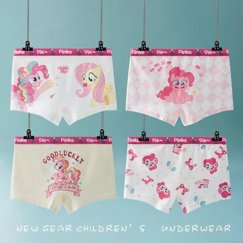 4pcs My Cartoon Little Pony Pattern Printed Children Cotton Underpants Cute Comfortable Breathable Briefs Kids Birthday Gifts