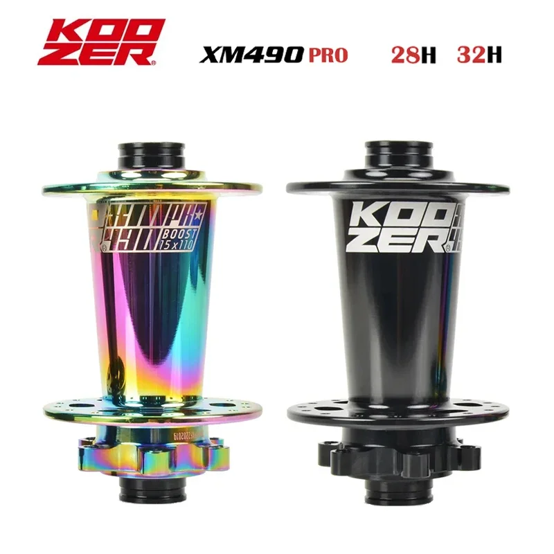 Koozer XM490pro Boost MTB Bicycle Front Hub 15x110mm TA THRU 28H 32 Holes 6 Bolts Disc Sealed Bearing Bike Parts