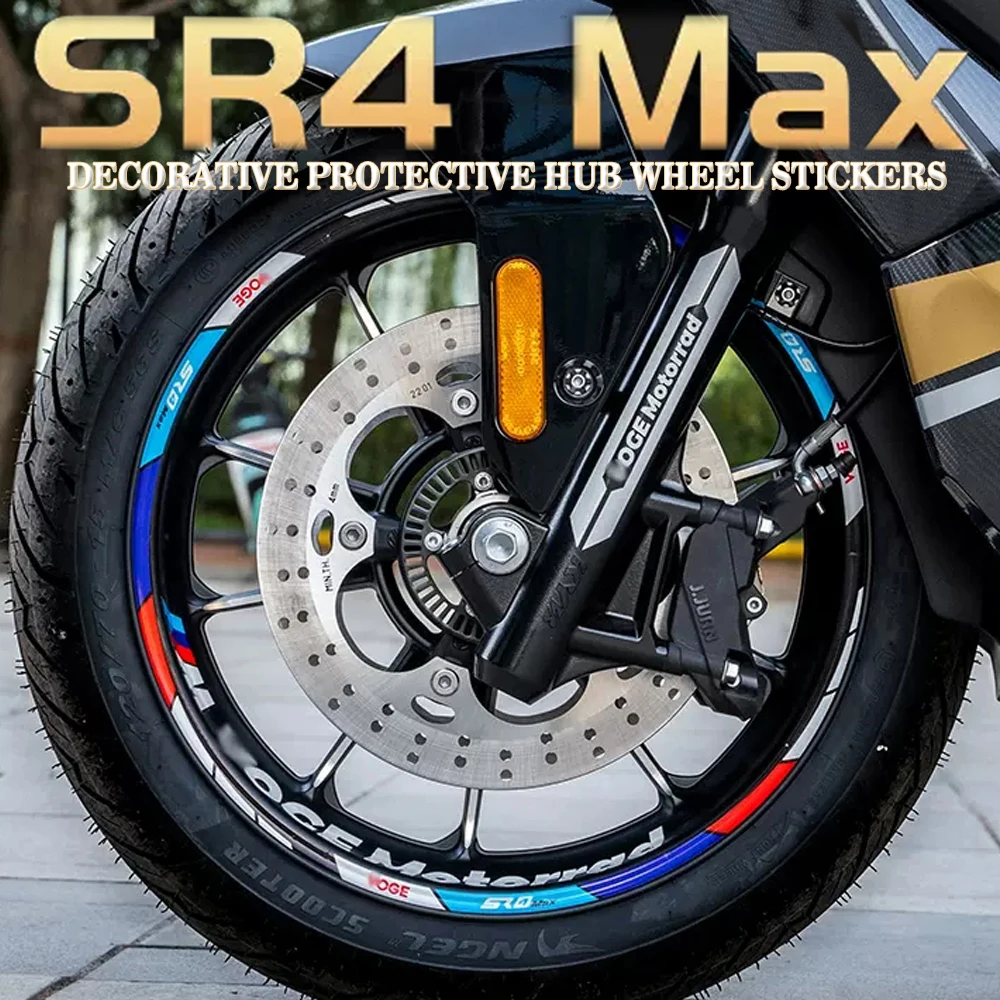 For VOGE SR4MAX SR4 Max Motorcycle Wheel Hub Sticker Decals Reflective Rim Tape Stripe Tape Accessories