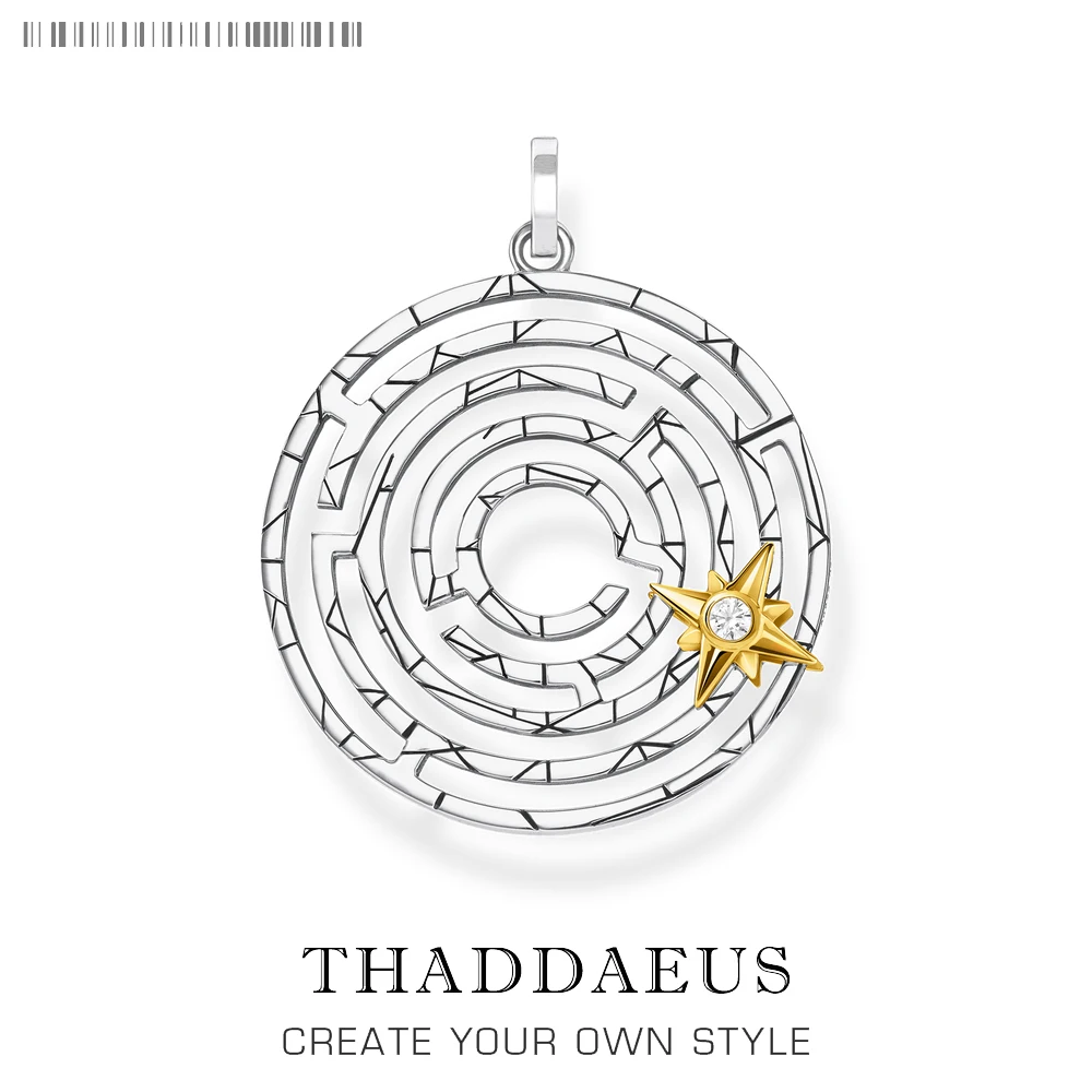

Pendant Labyrinth With Golden Movable Star,2021 Lucky Fine Jewelry Europe Bijoux Accessories Gift For Woman