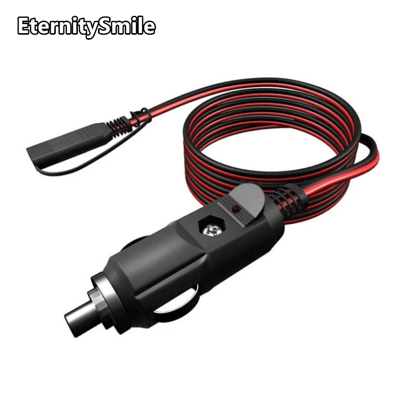 

16AWG 20A fused Auto Battery Cigar Car Power Charger Elbow Sae To Male Cigarette Lighter Cable