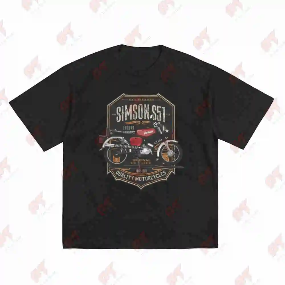 Simson S51 Motorcycle Short Sleeve Tee 100% Cotton T-Shirt