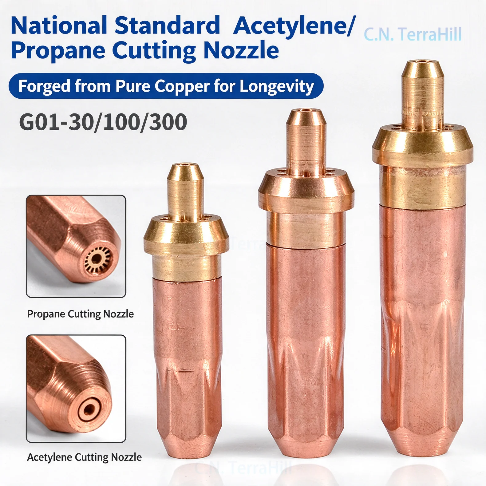 G01-30-100 Cutting Nozzle Plum Blossom Shape for Gas Oxygen Acetylene Propane LPG Cutting Torch Welding