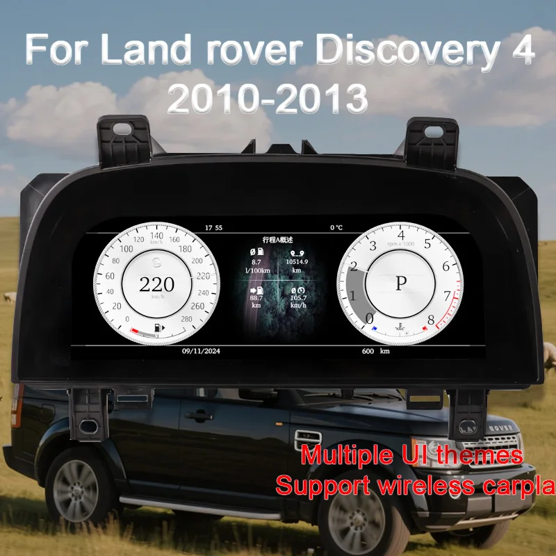 

Digital Instrument Cluster for Land Rover Discovery 4 Range Rover Sport 2010-2013 Speedometer,Dashboard,12.3’ HD iOS CarPlay