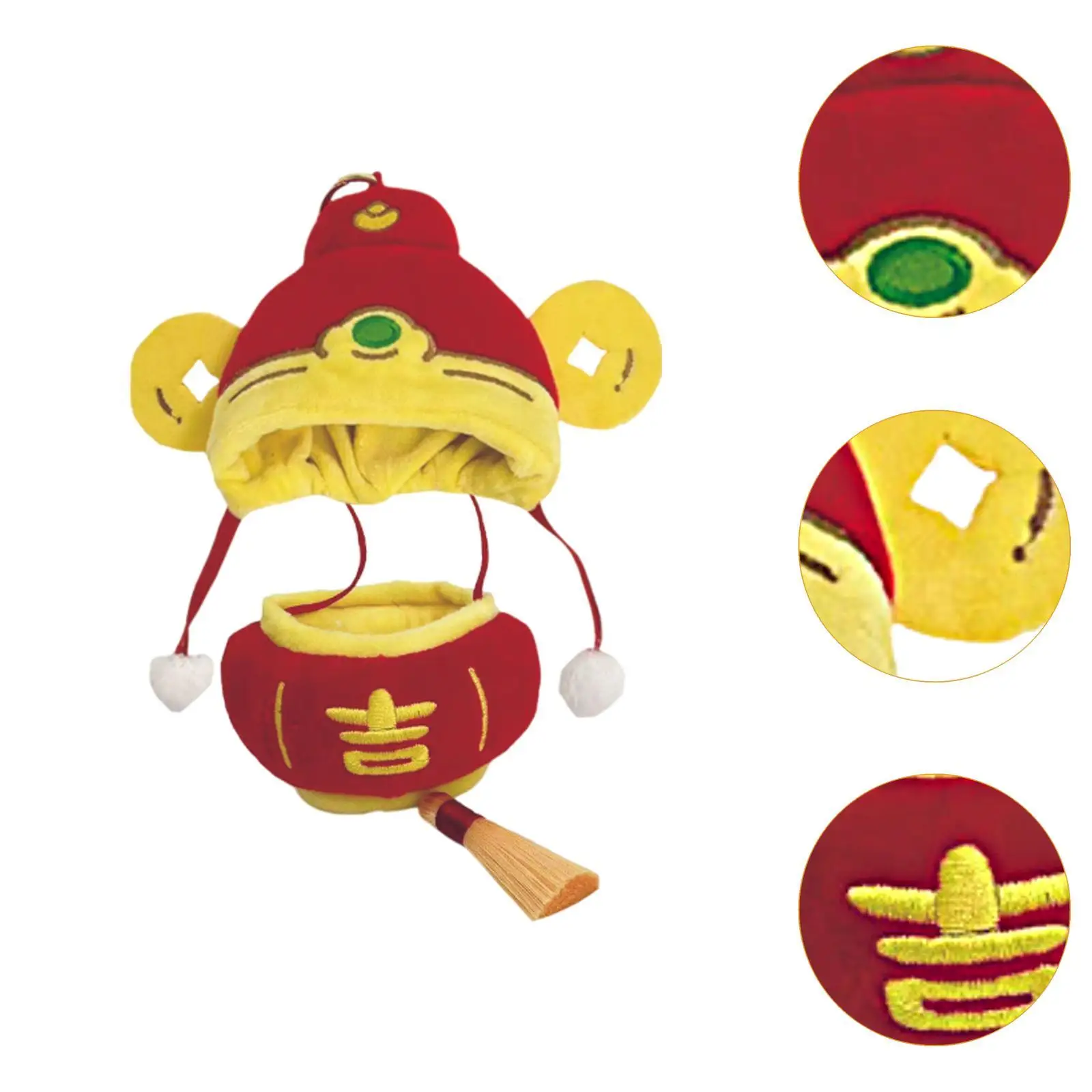 Modepoppen Jumpsuit en God van rijkdom Hoed Outfits Accs, miniatuurkleding voor poppen van 10 cm Kindercadeaus