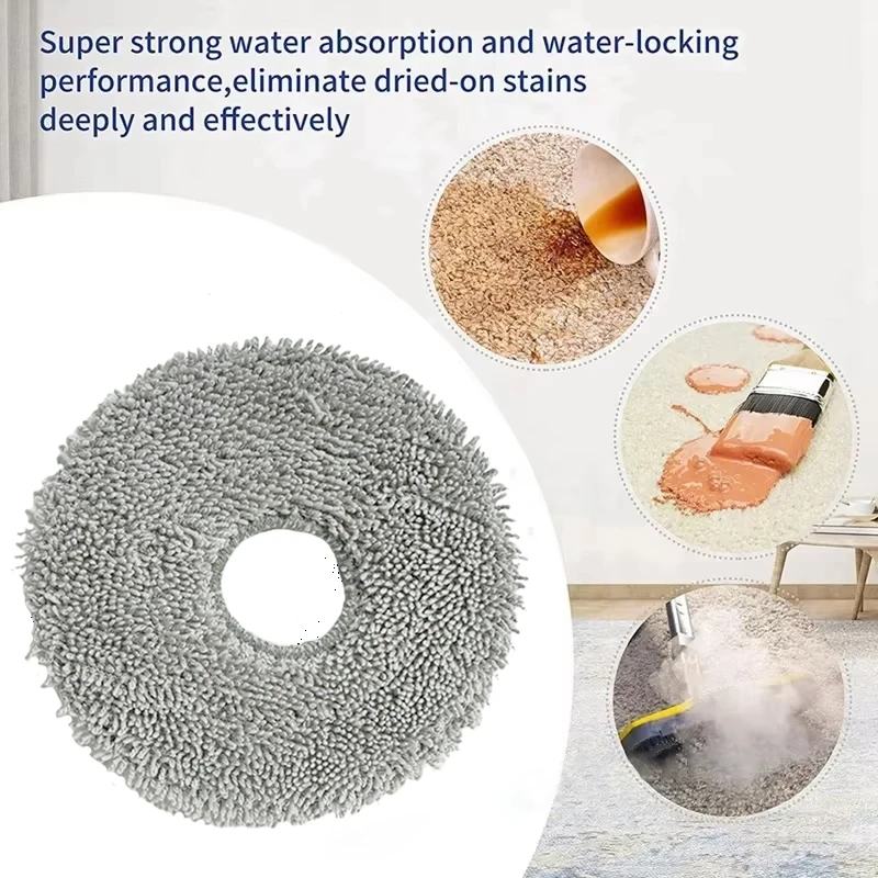Mop Cloth For ECOVACS Robot High Quality Mopping Pad 13.6cm 6 Pcs/12 Pcs Robot Vacuum Cleaner Accessories Mop Replacement Parts