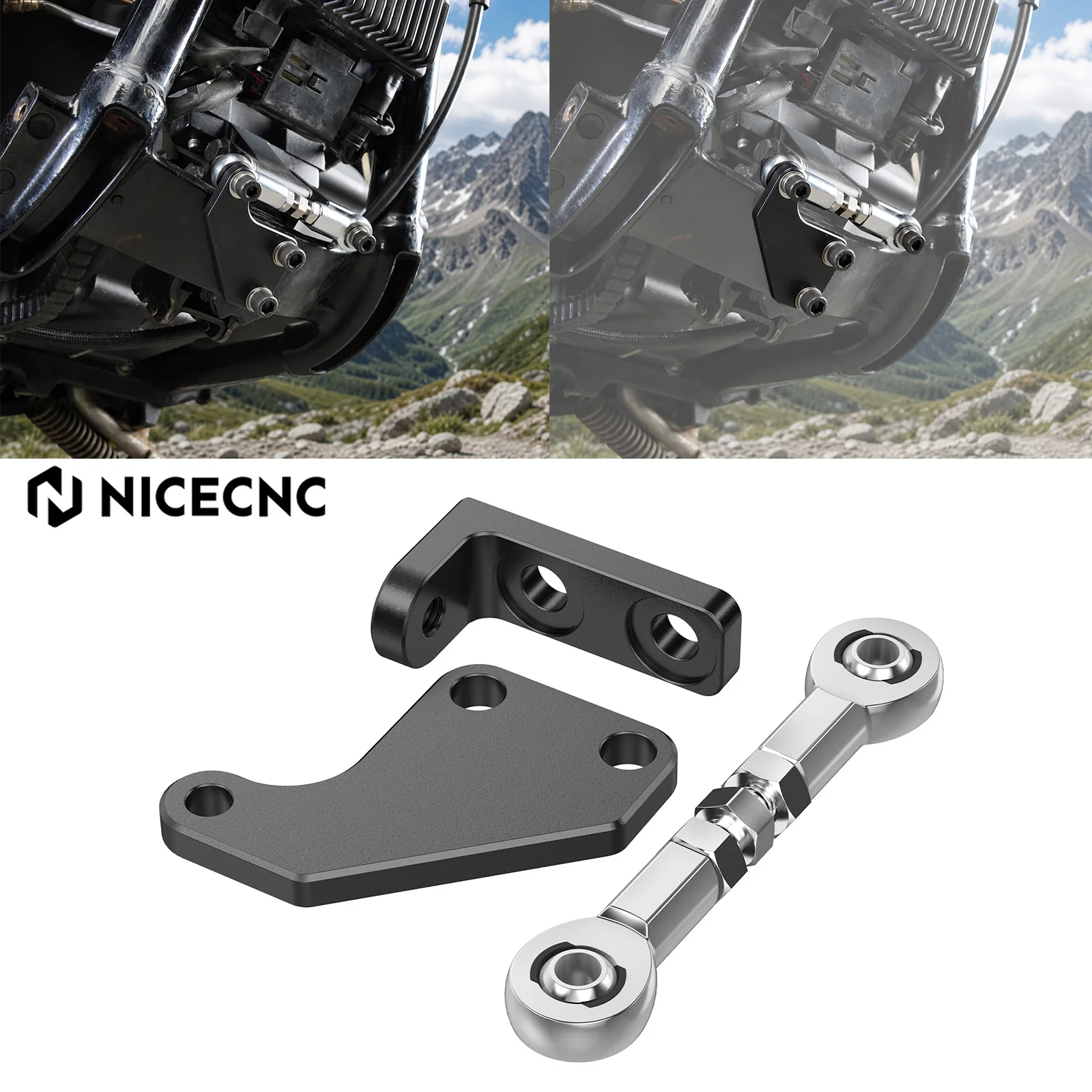 NICECNC Swingarm Stabilizer Link Kit For Harley Dyna 1999-2017 Street Bob Low Rider Fat Bob Wide Glide FXDB FXDL FXDF FXDWG