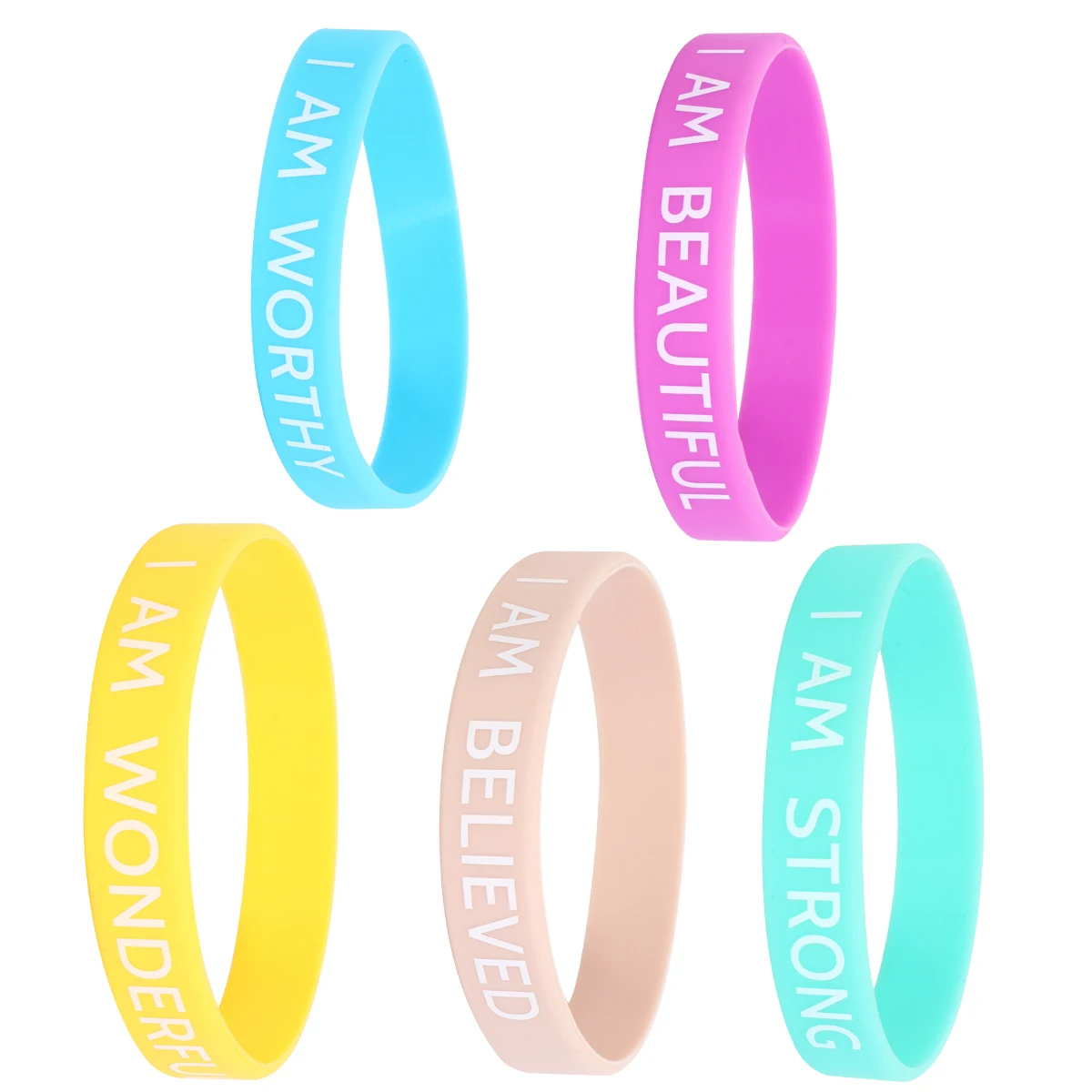 

12Pcs Silicone Wristband Men Women Comfortable Decorative Party Themed Design Wristband Decoration Band Wrist Wrist Ornament