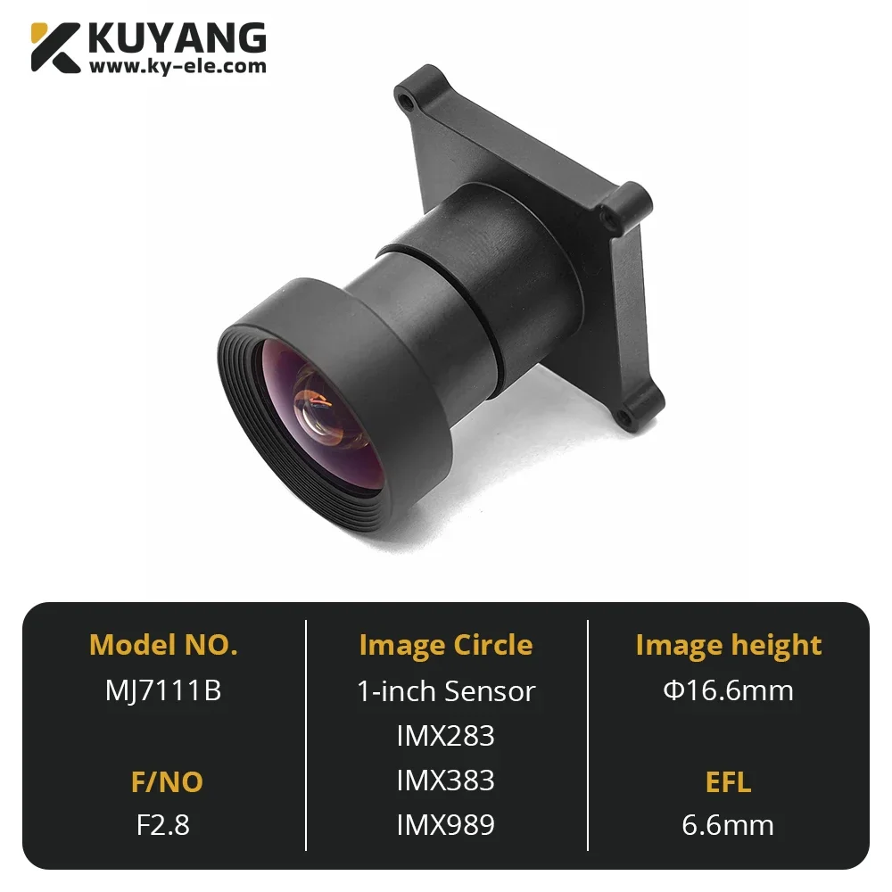 High-Definition 1-inch Image Sensor IMX283 IMX383 IMX989 Footage Large Lens Plastic Material for CCTV & Camera