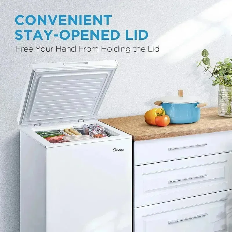 PMD4-Midea MRC050S0AWW فريزر الصدر، 5.0 قدم مكعب، أبيض،