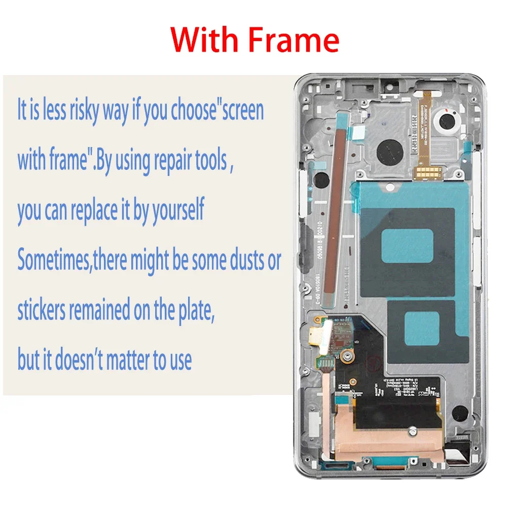 For LG G7 ThinQ G710 G710EM G710PM G710VMP LCD Display Touch Screen With Frame Digitizer Assembly Replacement