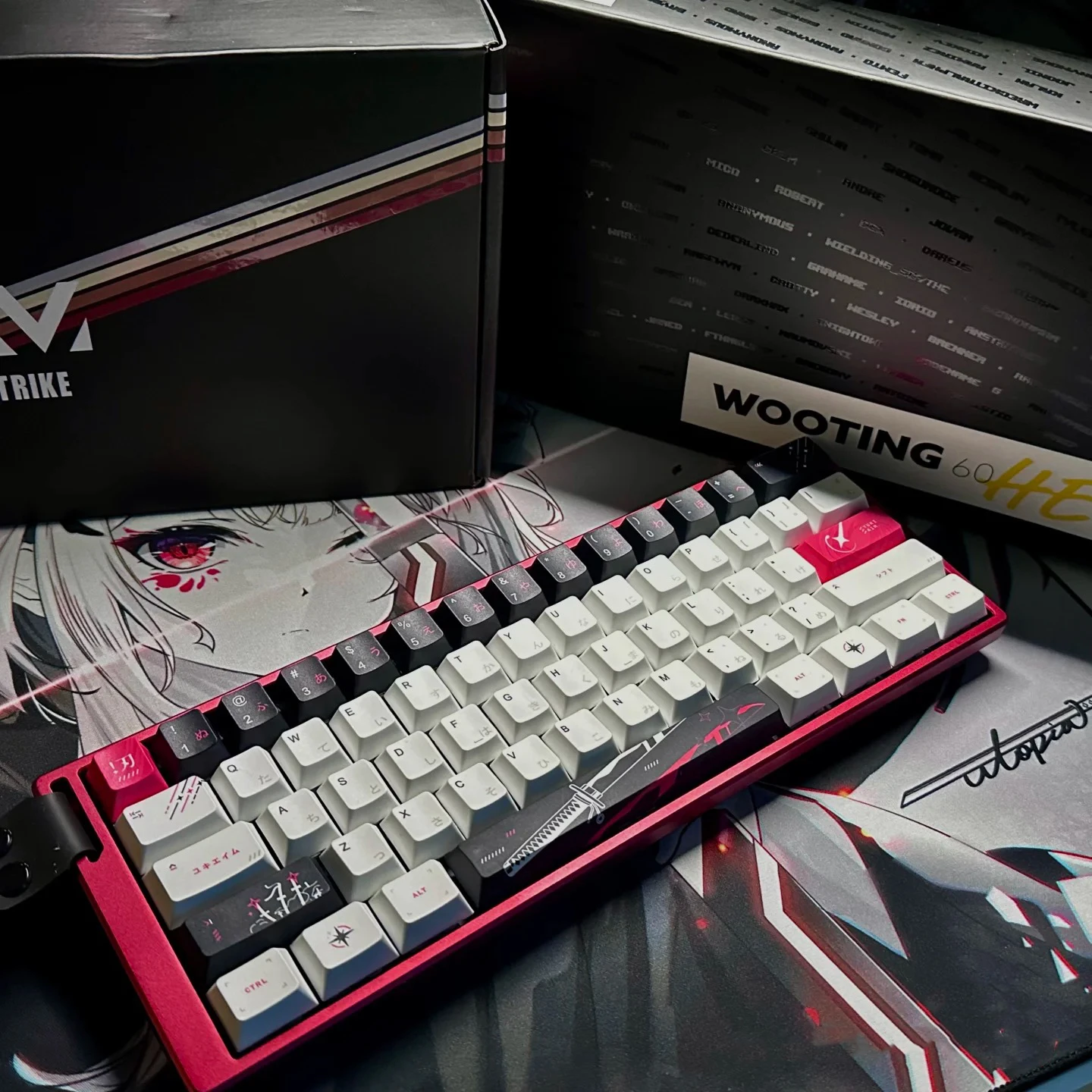 Yuki Aim Anime Keycaps Cartoon Dye-sub PBT Keycap Cherry Keycaps Japan Key Cap Mechanical Keyboard Caps for Mad68 60