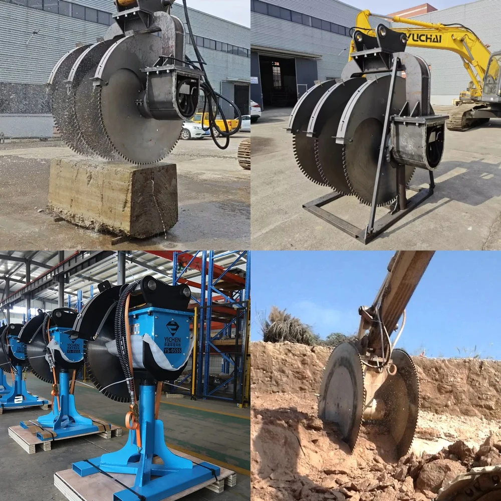

123Hot YICHEN High Quality Stone Rock Saw Cutting Machine Hydraulic Rock Saw Attachment Excavator Rock Saw
