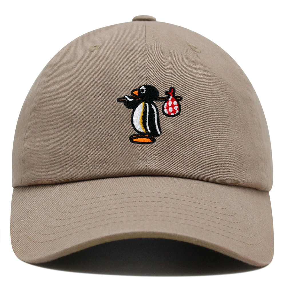 Pingu Baseball Cap Embroidered Cute Penguin Dad Hat Hip Hop Hat Spring and Summer Leisure Hats Unisex