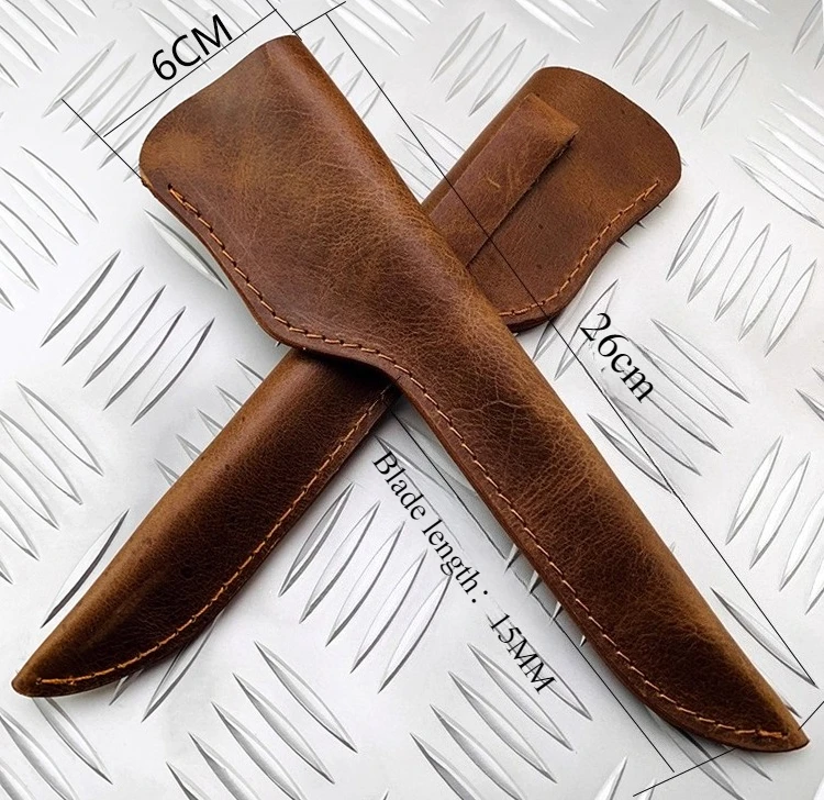 Sword Sheath Leather Knife Case with Bone Removal Knife Holder Universal Long Sword Sheath Top Layer of Cowhide Knife Case