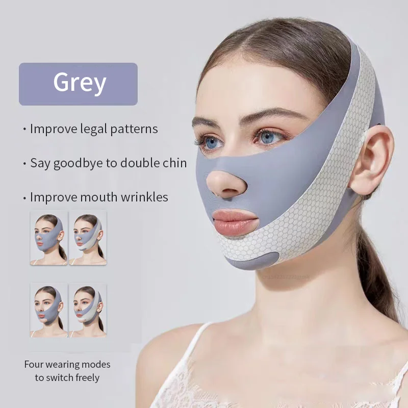 Face-Lift With Sleep Face V Shaper Facial Slimming Bandage Relaxation Shape Lift Reduce Double Chin Face Thining Band Massage