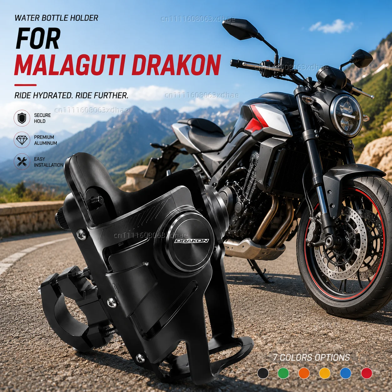 Soporte para botella de agua para motocicleta, accesorios de modificación para Malaguti Drakon 2022-2024, soporte para taza de café, bebidas y té