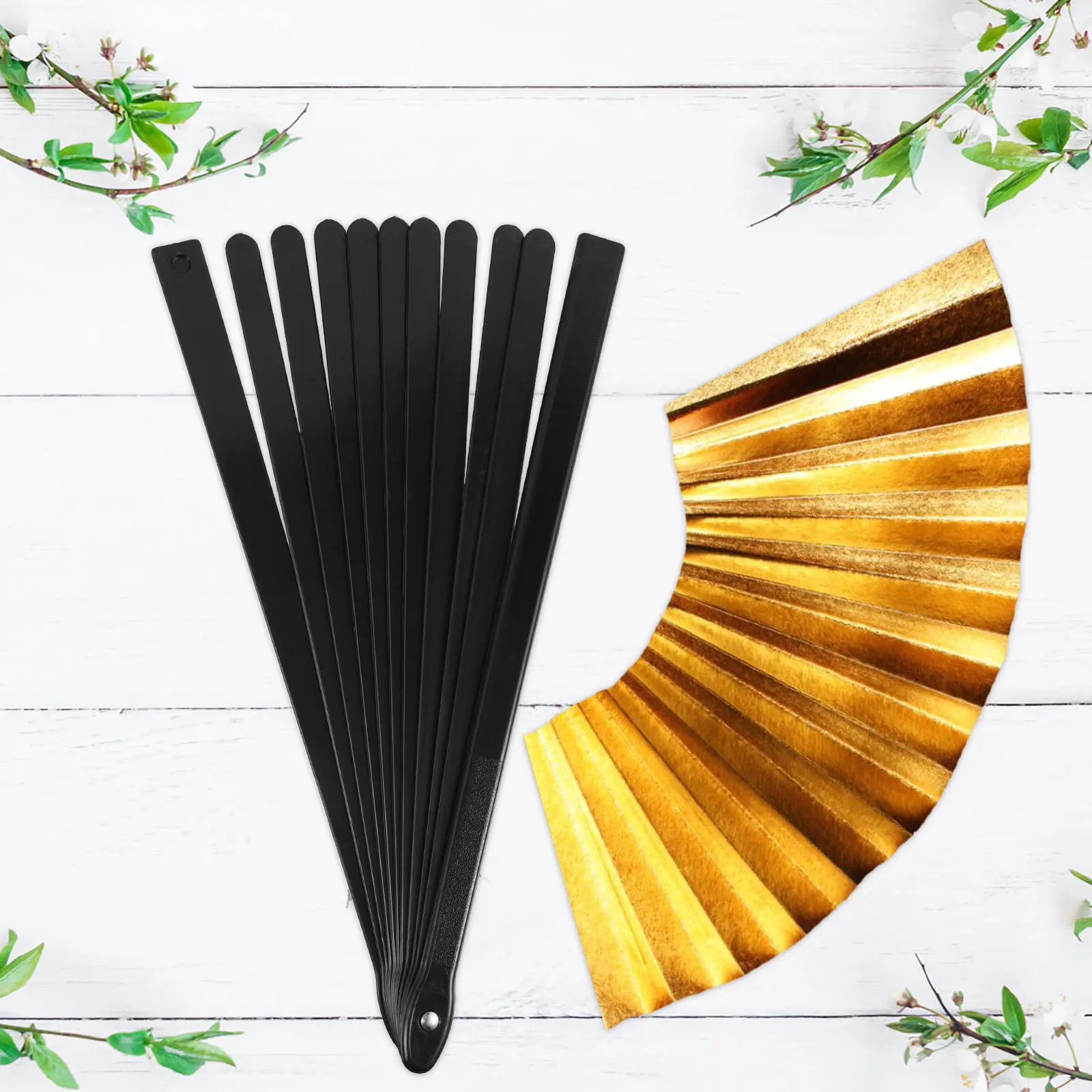 6 قطعة إطار مروحة بلاستيكي متين قابل للطي لتقوم بها بنفسك أضلاع فارغة غير مكتملة للمهرجانات التقليدية يعرض إطار مراوح قابلة للطي لتقوم بها بنفسك